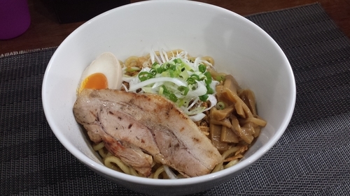 「汁なし醤油(大)650円」@麺丼Dining 夢者の写真