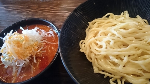 「辛味噌つけそば」@大塚屋の写真