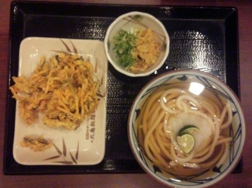 「すだちおろし冷かけ並350円＆夏野菜かき揚げ180円」@丸亀製麺 米沢店の写真