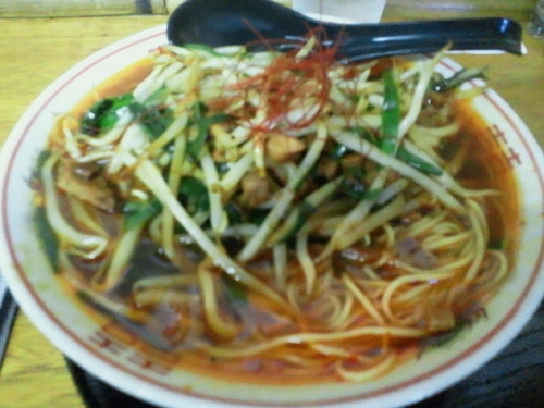 「辛らぁめん 800円」@らぁめん たけやの写真