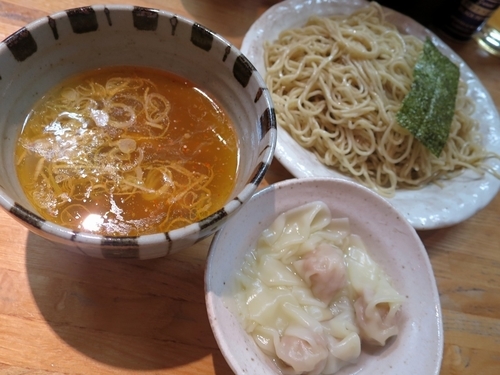 「わんたんつけそば ９００円 ※しお・大盛り・夏季限定」@支那そば なかじまの写真