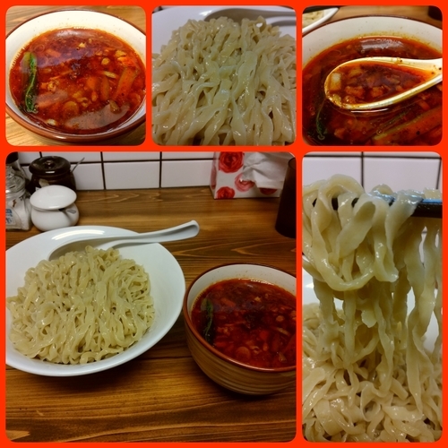 「【限定】辛いつけ麺300g＋白米」@くじら食堂の写真