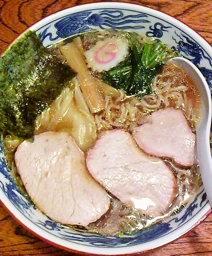 「ワンタンメン」@白河手打中華 賀乃屋の写真