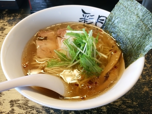 「和風塩らーめん(並盛・130g)700円」@麺屋彩月の写真