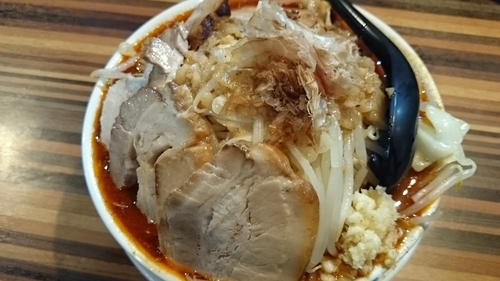 「辛豚味噌ラーメン（２００ｇ）」@ラーメン・つけ麺 笑福 大阪西中島店の写真