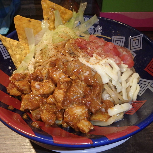 「メキシカン太一(780円)(麺大盛、温、ラー油あり)」@太一商店 別府やまなみ店の写真
