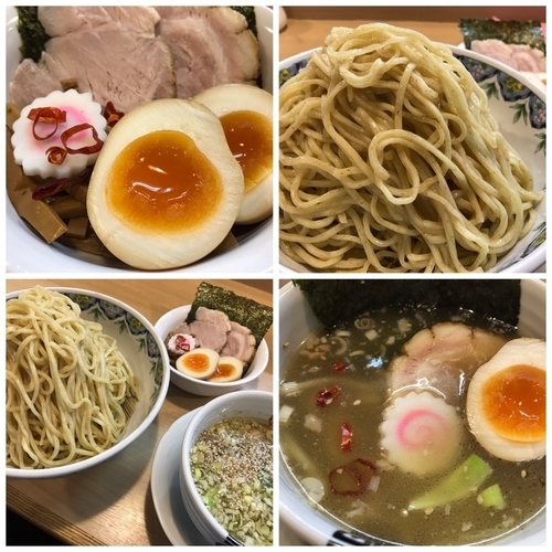 「粟国の塩つけそば850円＋大盛り120円＋煮玉子100円」@中華そば 多賀野の写真