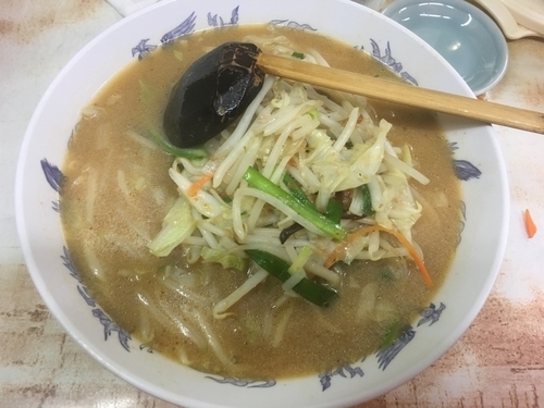 「味噌らーめん680円、平日麺類セット炒飯150円、餃子400円」@弥生亭の写真