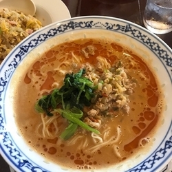 担々麺(細麺)➕麺固め➕チャーハンセット