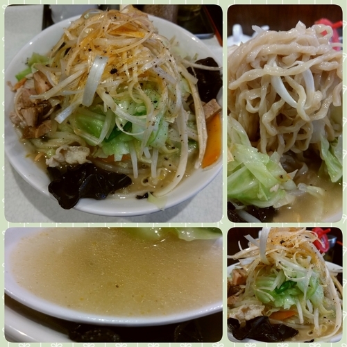 「たんめん（並・太麺）＋ピリ辛白髪ネギ」@麺処 まるよし商店の写真