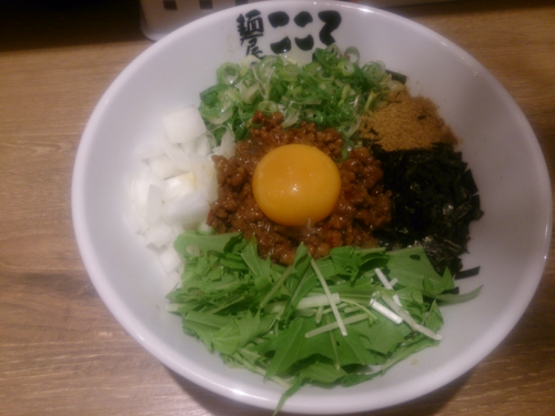 「カレー台湾まぜそば（＋追い飯）」@麺屋こころ 御茶ノ水店の写真