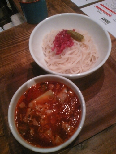 「トマトヌードル８００円」@Dip Inn Noodle barの写真