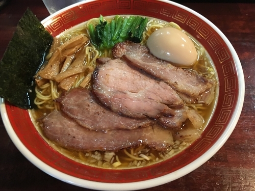 「特しょうゆ(細麺)＋大盛／¥850+100」@麺処 懐やの写真