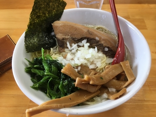 「【2周年限定】特選純煮干ラーメン＋和え玉」@めんや天夢の写真