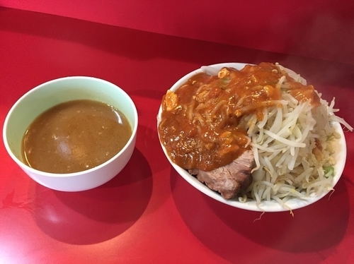 「つけ麺フュージョン 野菜多めニンニク多め」@蒙麺 火の豚の写真