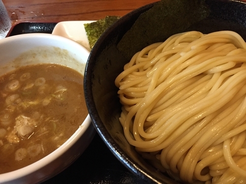 「濃厚豚骨魚介つけ麺 (350g) 750円 海苔 100円」@麺処 くろ川の写真