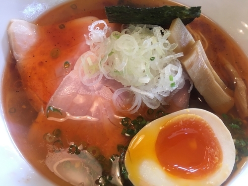 「海老そば 塩 ［ 大盛り 低温ももチャーシュー ］」@青山清湯そば 青ノ樹の写真