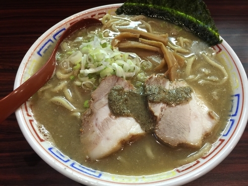 「極にぼしぼり（大盛）_太麺ver.」@煮干しらあめん 燕黒の写真