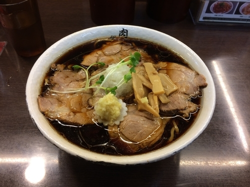 「肉そば(醤油)大盛」@肉そば総本山 神保町 けいすけの写真