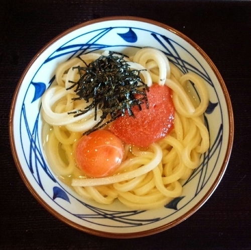 「明太釜玉並410円うどん50円引きクーポン使用360円」@丸亀製麺 米沢店の写真
