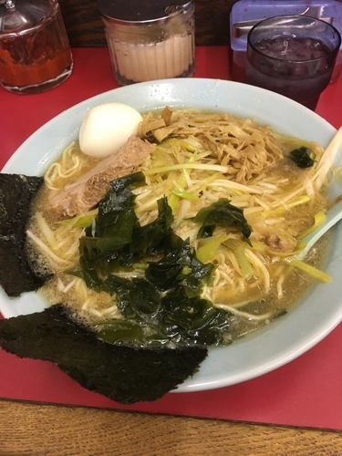 「ネギラーメン750円+ゆで卵」@ラーメンショップ幸手 金田亭の写真