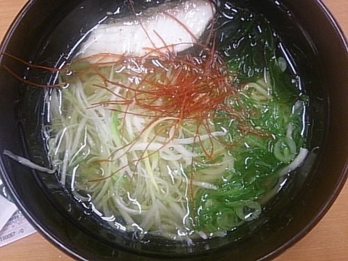 「鯛だし塩ラーメン」@スシロー 多摩境店の写真