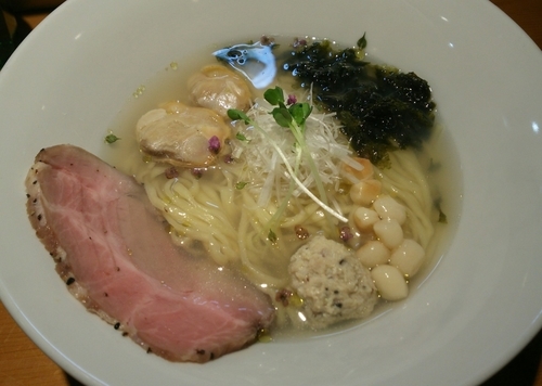 「貝出汁そば　塩　800円」@國分ラーメン食堂の写真