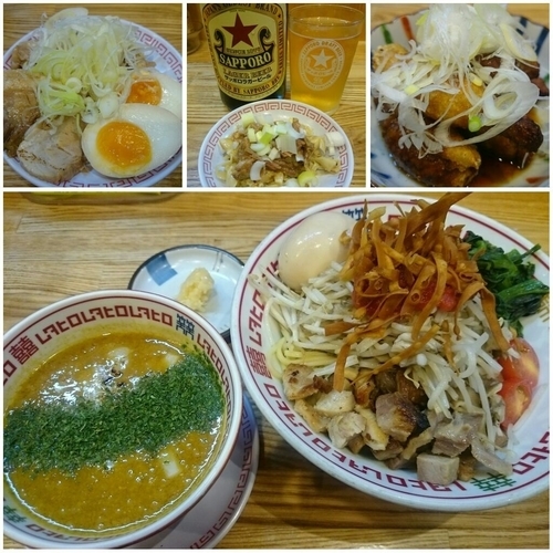 「【限定】チーズinカレー味噌つけそば＋瓶ルービー 他」@味噌中華そばムタヒロの写真