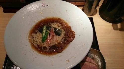 「鴨そば冷製仕立て1100円」@銀座 鴨そば 九代目 けいすけの写真