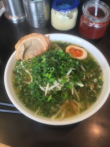 「青ねぎラーメン」@屋台屋 フリータイム白子店の写真