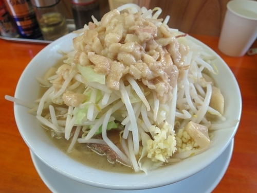「小 ラーメン ８５０円 ※ニンニク少し・アブラ」@ラーメン長嶋の写真