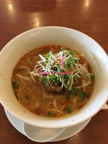 「鶏白湯辛味噌麺680円」@中華レストランChina Fan 草加店の写真