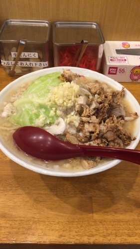 「杉二郎（中、肉増し、脂・ニンニク増し)」@階杉 ゆめタウン大竹店の写真