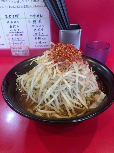 「辛ラーメン ニンニク以外全マシ」@麺屋 桐龍の写真