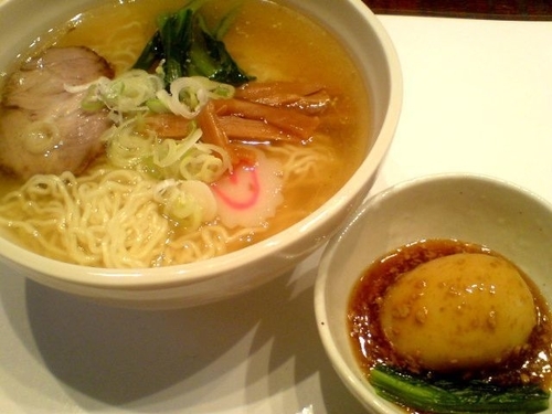 「今味・汐味(750円)＋特製味玉(160円)」@麺や 菜かむらの写真