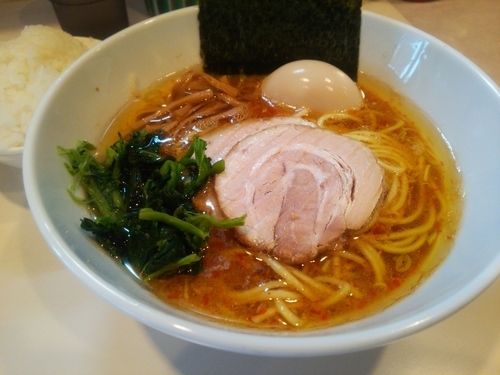 「ちょい辛らーめん＋味玉」@らーめん将貴の写真