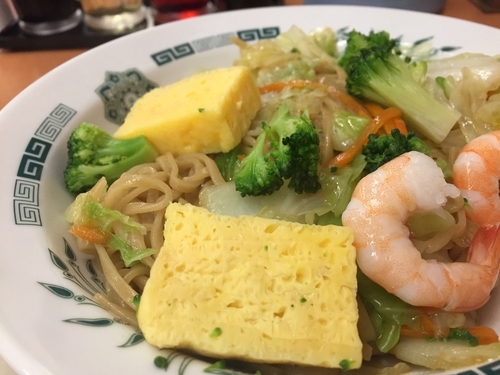 「ヘルシーオリーブ麺」@日高屋 蒲田東口店の写真