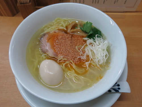 「塩そば～甘エビの和風アメリケーヌ 海の恵：800円」@中華そば 大井町 和渦の写真