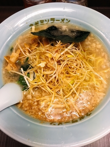 「ネギらーめん中盛り」@ラーメンショップ椿 ひたちなか店の写真