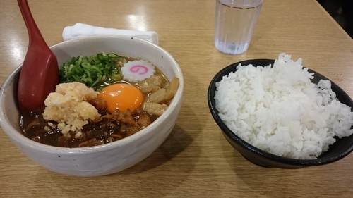 「極み★肉そば(ハーフ)＋サービスライス ￥ 560」@おとど食堂 葛西店の写真