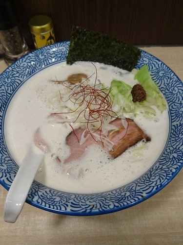 「濃厚鶏豚そば780円」@鶏豚骨 一學の写真