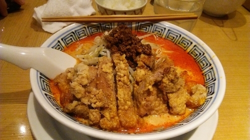 「排骨担々麺（3辛） 1240円」@希須林 赤坂店の写真