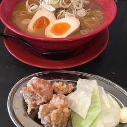 ザンギセット 味噌ラーメン味玉トッピング