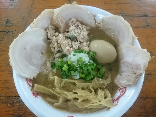 「二代目狼煙－葉隠－ 関東極濃豚骨らぁめん 肉盛ver.」@大つけ麺博 2016の写真