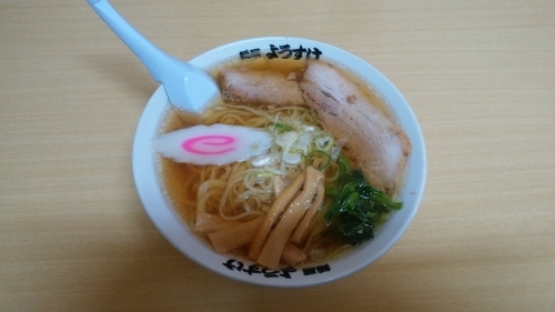 「ラーメン(大)、餃子3個」@麺屋 ようすけの写真