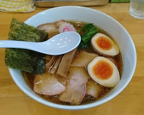 「焼豚麺+味玉」@白河手打中華そば 法隆の写真