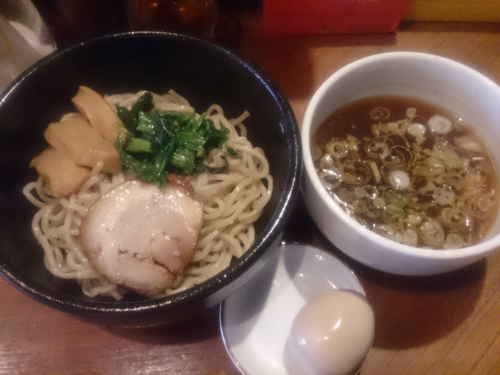 「醤油つけ麺＋味玉」@ラーメンかずやの写真