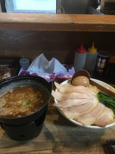 「鶏白湯つけ麺大盛（400g）＋ライス」@麺屋時茂の写真