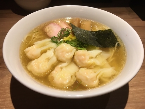 「白旨エビワンタン麺」@中華soba いそべの写真