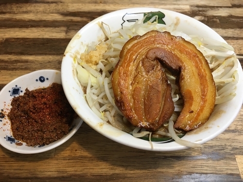 「雷そば＋辛味」@雷 北松戸本店の写真